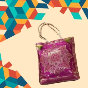 Banarasi Handbag - Dark Pink