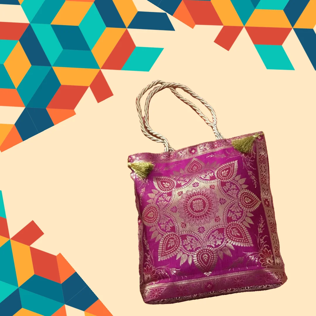 Banarasi Handbag - Dark Pink