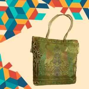 Banarasi Handbag - Mehndi Green