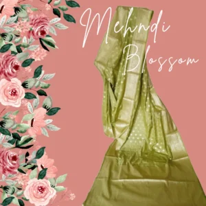 Mehndi Green Banarasi Silk Saree with Buti work