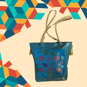 Banarasi Handbag - Blue