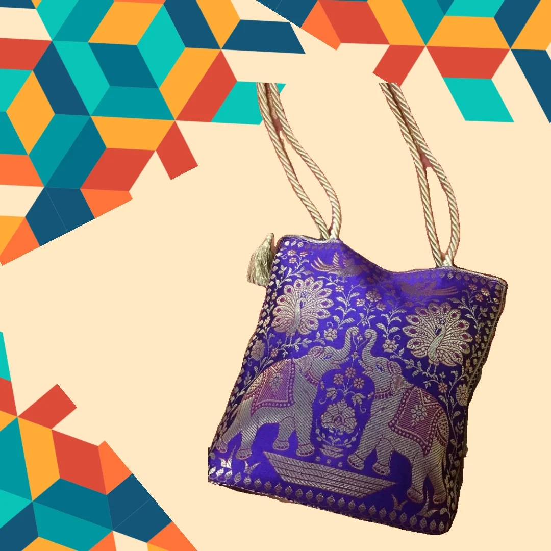 Banarasi Handbag - Purple